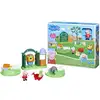 Image de Peppa Pig, coffret Peppa va au zoo, 2 figurines de 7,5 cm et 6 accessoires thématiques, jouet préscolaire pour enfants, des - Neuf