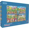 Image de Gibsons Puzzle Fleurs et plantes - 4 x 500 pièces puzzle en carton
