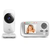 Image de Motorola Nursery MBP 482 Vidéo Babyphone / Caméra de surveillance pour bébé avec zoom / Écran couleur 2,4 pouces / Vision nocturne infrarouge et portée de 300 mètres, blanc