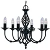 Image de Lustre Zanzibar 6l Métal Noir E14 Maxi 6x60w Diamètre 51cm