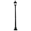 Image de Alex - Lampadaire Extérieur À 1 Ampoule Noir Avec Diffuseur En Verre Transparent Ip44, E27 - Searchlight