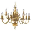 Image de Searchlight - Flemish - 12lt Lustre Chandelier 12 Branches Laiton Antique E14 Max 12x60w Diam 62cm