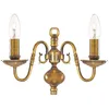 Image de Searchlight - Flemish - Applique Murale À 2 Ampoules Pour Bougie D'Intérieur, Laiton Antique Poli, E14