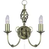Image de Zanzibar - Applique Murale D'Intérieur À 2 Ampoules, Laiton Antique, E14 - Searchlight