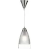 Image de Searchlight Metal And Glass - Suspension À 1 Ampoule Au Fini Chrome Avec Abat-jour En Verre Transparent Et Givré, E27