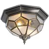Image de Lampe de plafond, antique, laiton, verre, 29 cm