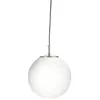 Image de Searchlight - Atom - Suspension À 1 Ampoule Globe, Argent Satiné, Verre Opale, E27