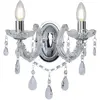 Image de Marie Therese - Applique à 2 flammes, chrome, verre clair cristal