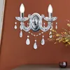 Image de Applique Marie Therese 2l Métal Chrome Avec Pampille Cristal E14 2x60w Max Larg 32cm Haut 20cm
