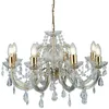 Image de Searchlight - Marie Therese - Lustre En Cristal À 8 Ampoules Au Fini Laiton Poli, E14