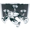 Image de Comet Projecteur carré à 4 flammes Noir mat / Chrome Gu10