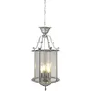 Image de Searchlight - Suspension Bevelled Lantern Métal Chrome Et Verre Clair, E14 3x60w Max Diamètre 25cm