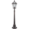 Image de Capri lampadaire rustique hauteur 95cm brun avec abat-jour en verre clair IP23