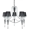 Image de Searchlight - Duchess - Plafonnier À 5 Ampoules À Bras Multiples, Chrome, Chrome Noir Avec Abat-jour, G9