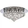Image de Searchlight Hanna - Plafonnier Semi-affleurant À 6 Ampoules Au Fini Chrome Avec Cristaux, G9
