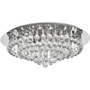Image de Searchlight - Plafonnier Hanna 8l Métal Chrome Et Cristal Clair G9 8x33w Max Diamètre 55cm