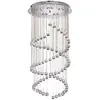 Image de Hallway double lampe chromée, boules de cristal plaquées chrome
