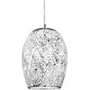 Image de Crackle Lampe à suspension à 1 flamme blanche avec diffuseur en mosaïque de verre Ø18 cm