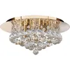 Image de Plafonnier Hanna 4l Métal Doré Et Cristal Clair G9 4x33w Max Diamètre 35cm