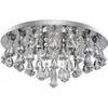 Image de Searchlight - Plafonnier Hanna 8l Métal Chrome Et Cristal Clair Pyramide G9 8x33w Max Diamètre 55cm