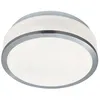 Image de Searchlight - Discs - Plafonnier Encastré À 2 Ampoules Au Fini Argent Satiné Ip44, E27