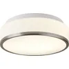 Image de Discs IP44 lampe de salle de bain plafonnier abat-jour en verre blanc opale 28cm