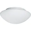 Image de Plafonnier Tokyo 2l Salle De Bain Ip44 Clii Metal Blanc Verre Opale E27 Max 2x60w Diam 28cm