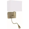 Image de Applique LED, laiton antique, bras flexible, intensité lumineuse variable