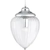 Image de Moscow 1lt Suspension, Metal Chrome, Verre Clair Nervure E27 60w Max Diam 22cm