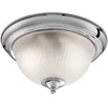 Image de Searchlight Flush - Plafonnier Encastré À 2 Ampoules Au Fini Argent Satiné Ip44, E14