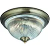 Image de Searchlight Flush - Plafonnier Affleurant À 2 Ampoules Pour Salle De Bain, Laiton Antique, E14