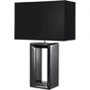 Image de Lampe de bureau contemporaine Miroir Verre Noir Tissu 1 Lumière E27