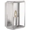 Image de Box - Applique Murale De Jardin Extérieur À 1 Lumière, Argent Satiné Ip44, E27 - Searchlight