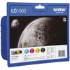 Image de Brother LC1000 Value Pack - Cartouche d'impression - 1 x noir, jaune, cyan, magenta - pour DCP 130, 330, 35X, 540, 560, 750, 770, MFC 3360, 440, 465, 5460, 5860, 660, 680, 845, 885 (LC1000VALBPDR)