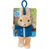 Image de Rainbow : Porte-clés en peluche, lapin nommé Petr, portant une veste bleue
