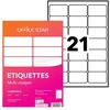 Image de Étiquette Multi-usages 63,5 X 38,1 Mm Avery Office Star Blanche - Boîte De 2100