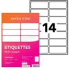 Image de Étiquette Multi-usages 99,1 X 38,1 Mm Avery Office Star Blanche - Boîte De 1400
