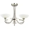 Image de Suspension CAGNEY chromée satinée 3xG9x15W, métal, dimensions : 43x55x55 cm, IP20, Endon