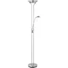 Image de Rome - Lampadaire Mère Et Enfant Chrome Satiné, Verre Opale, G9 - Endon
