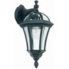 Image de Drayton - Lanterne Murale Extérieure À 1 Ampoule En Verre Transparent, Peinture Noire Ip44, E27 - Endon