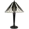 Image de Lampe de table Art déco ASTORIA noire, 2xE27x20W, verre, dimensions : 62x40x40 cm, IP20, style Tiffany