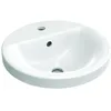 Image de Ideal Standard - Connect - Lavabo Encastré, Diamètre : 380 Mm, Avec Déversoir, 1 Ouverture Pour Mitigeur, Blanc E504101