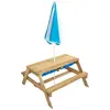 Image de Table pique-nique pour enfant bois avec parasol