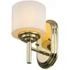 Image de Applique de salle de bain Malibu en laiton poli, 1xG9x3W, métal, dimensions : 21,6 x 12,9 x 16 cm, IP44, Feiss