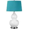 Image de Lampe de table en céramique Isla bleu et blanc, 1xE27x60W, céramique / plâtre, dimensions : 64x36x36 cm, IP20, Elstead
