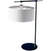 Image de Lampe de table rétro Balance, blanc et argent, 1xE27x60W, abat-jour en tissu, dimensions : 65,6 x 33,5 x 46,9 cm, IP20, Elstead