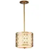 Image de Suspension Ziggy, finition dorée laquée, 2xE14x40W, métal, dimensions : 117,5 x 25,4 x 25,4 cm, IP20, Elstead