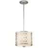 Image de Suspension Ziggy, argent laqué, 2xE14x40W, métal, dimensions : 117,5 x 25,4 x 25,4 cm, IP20, Elstead