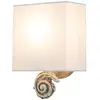Image de Applique décorative Swirl blanche 1xE27x60W en tissu, dimensions : 25,4 x 17,8 x 10,2 cm, IP20, Flambeau