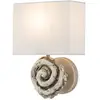 Image de Applique murale décorative Swirl blanche 1xE27x60W en résine, dimensions : 31,8 x 22,9 x 15,2 cm, IP20, Flambeau